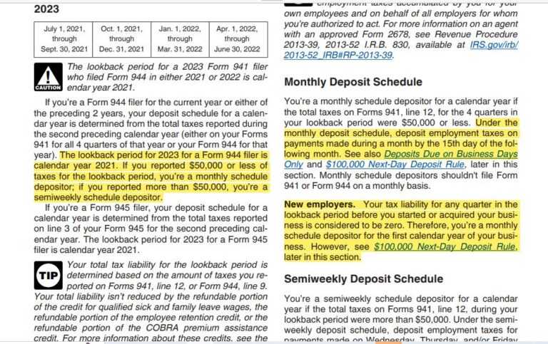 How To Choose Your Payroll Tax Deposit Schedule For 2023 If You File