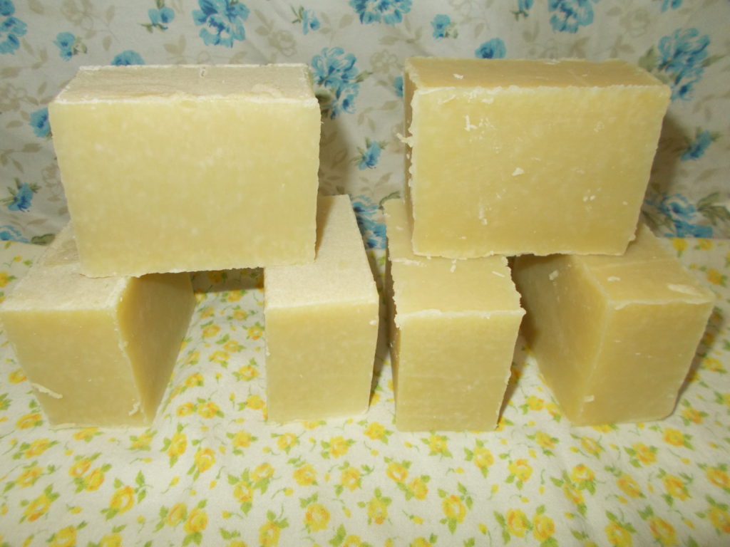 Unscented Coconut Oil Olive oil Lye Soap Bar