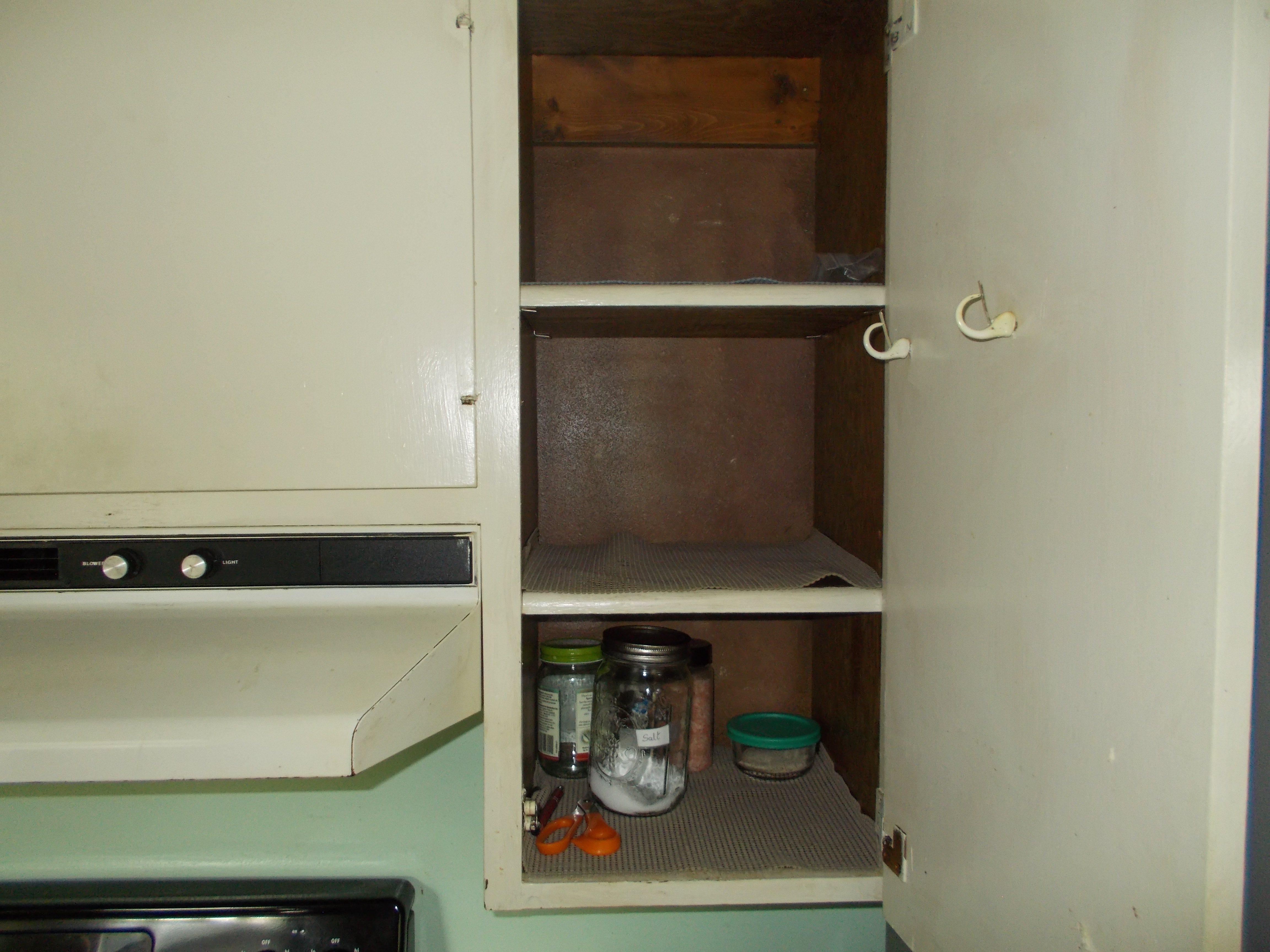 Decluttered Spice Cabinet