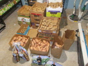 250 lbs potato 101lbs sweet potatoes