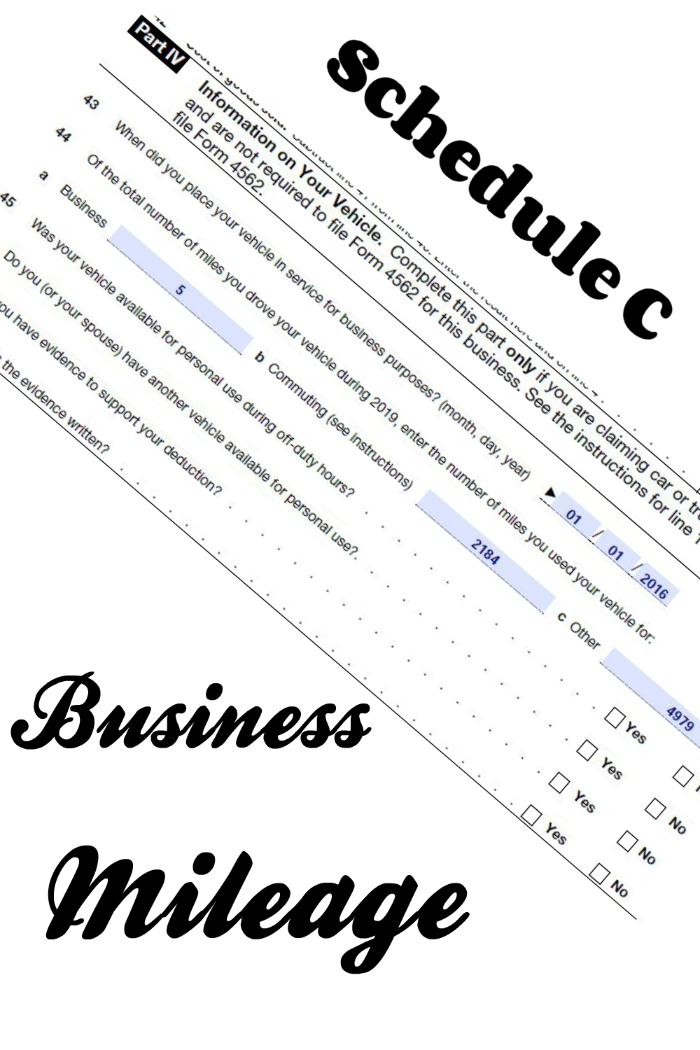 What is Business Mileage -Schedule C form 1040