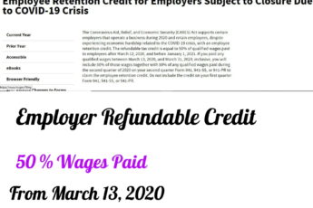 2020 Form 941 - Employee Retention Credit for Employers subject to closure due to COVID-19 – Part 1