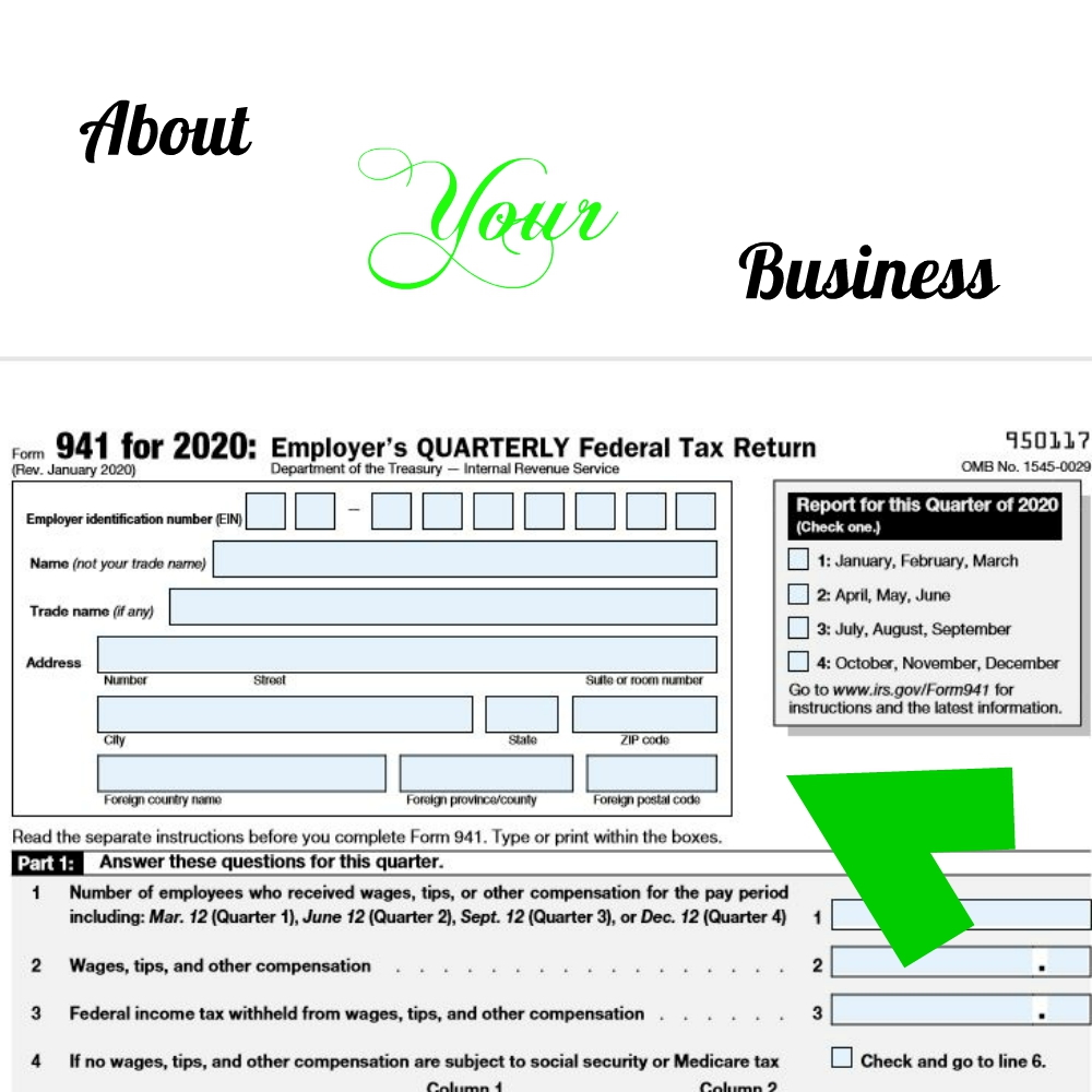 How to Fill Out 2020 Form 941-Business information-Step4