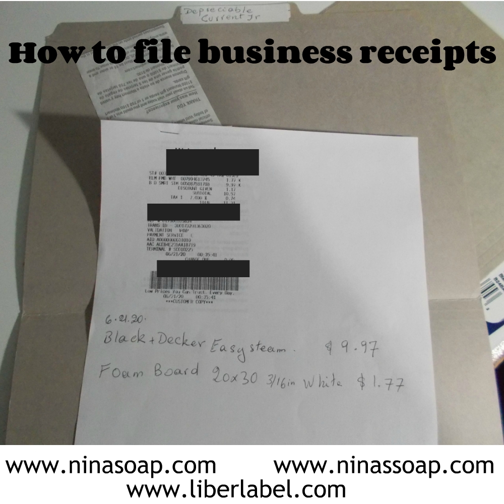 How to file business receipts for depreciation deductions