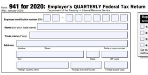 2020-Form 941 Employer’s Quarterly Federal Tax Return – Part 3 Business ...