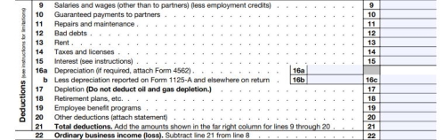 1-Form 1065-How to report Credit Card interest on Form 1065 Line 15