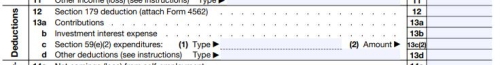 Form 1065-How to report Credit Card interest on Schedule K Line 13