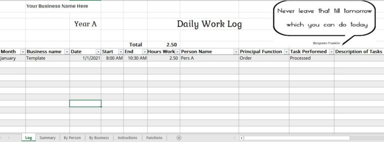 Track Daily Tasks