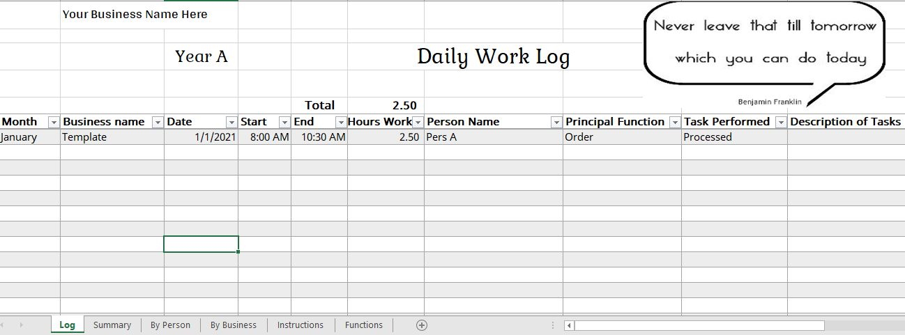 How Do I Track My Daily Work Activities Daily Work Activity Log Excel