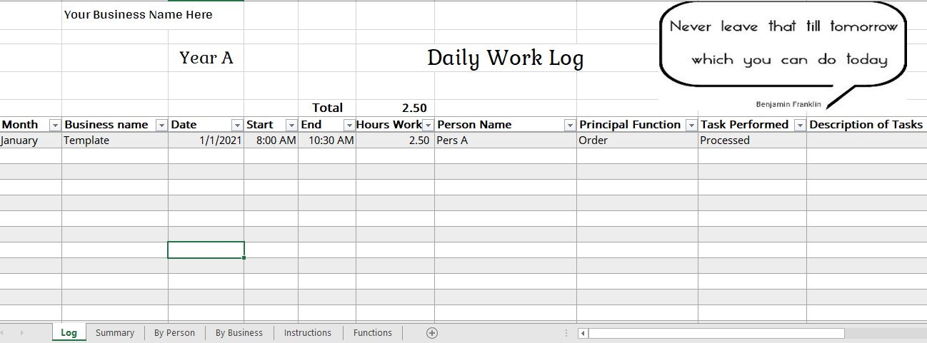 How do I Track my Daily Work Activities – Daily Work Activity Log Excel ...