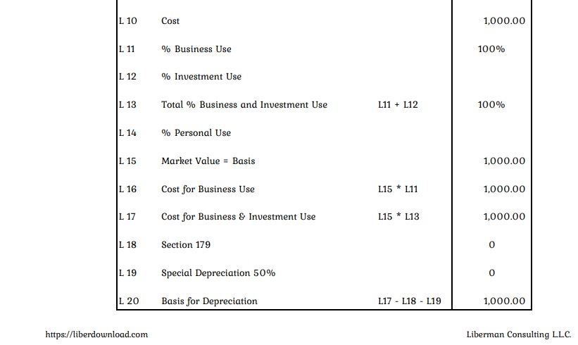 Part 3 Section B Column C– How to calculate the basis for depreciation