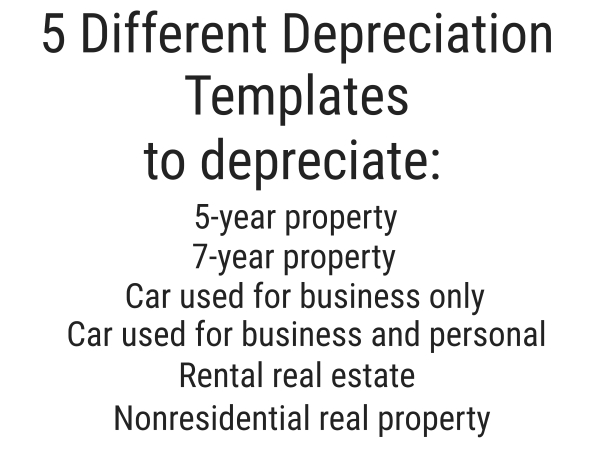 Depreciation Spreadsheet-DS22821-5 templates