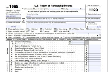 How to complete 2020 Form 1065-2