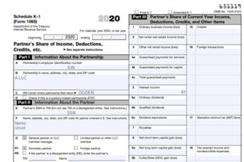How to Complete Schedule K-1 Form 1065 for 2020