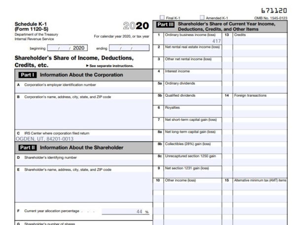 2020 Form 1120S-4 – Nina's Soap