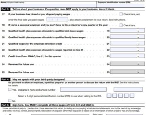 IRS Form 941 for 2021