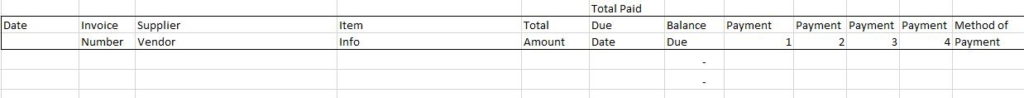 Accounts Payable for a small business