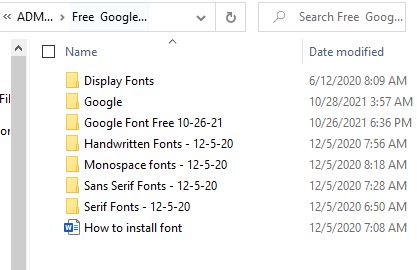 How to file your fonts
