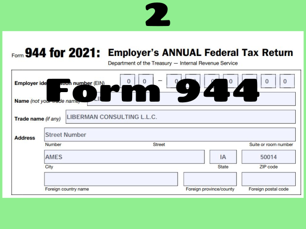 2-How to file IRS Form 944 for 2021