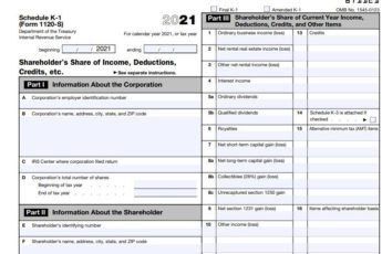 how to complete 2021 IRS Schedule K-1 form 1120s for your LLC taxes as an S Corp