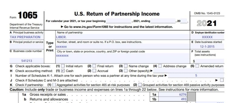 1-How to complete 2021 IRS Form 1065 and Schedule K-1 For your LLC – Nina's Soap