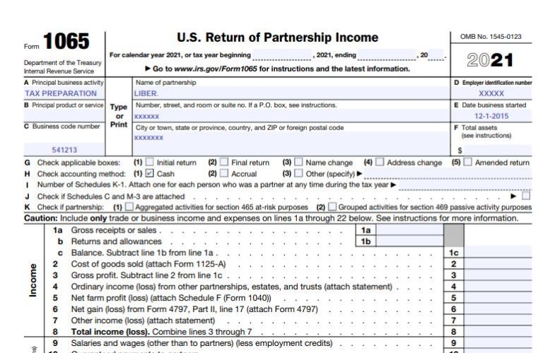 1-How to complete 2021 IRS Form 1065 and Schedule K-1 For your LLC with