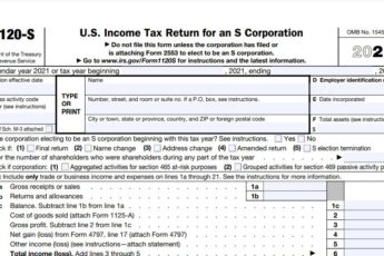 How to complete form 1120S for 2021 S Corp Tax Return