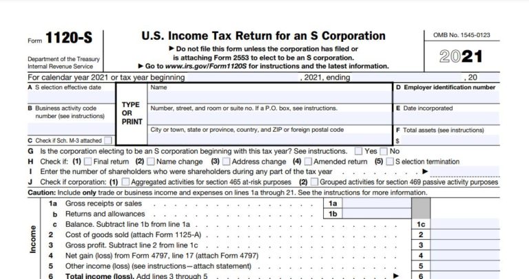 1-How to complete 2021 IRS Form 1120S and Schedule K-1 For your LLC