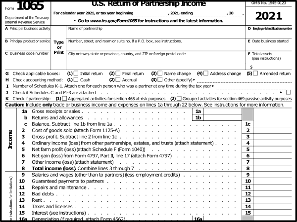 How to file Form 1065 for portfolio income tax return