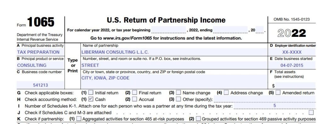1-How to fill out form1065 for 2022 business information