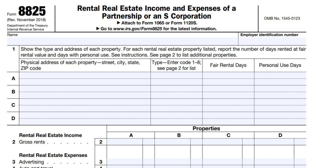 15-2022 Form 8825 Rental Real Estate Income and Expenses
