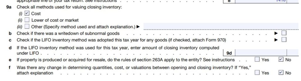 2 How to fill out Form 1125-A for 2022