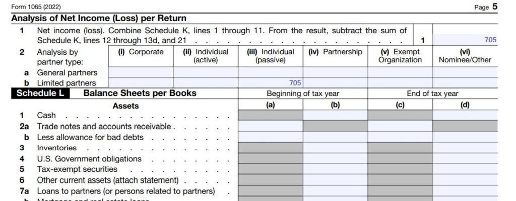 22-2022 Form 1065 Schedule K