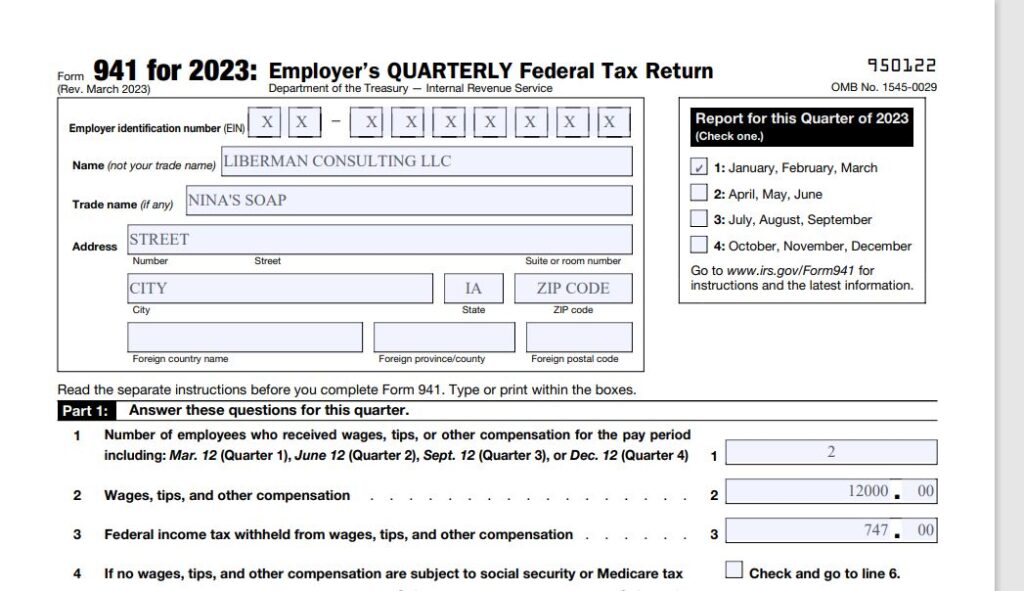 3- How to fill out Form 941 for 2023