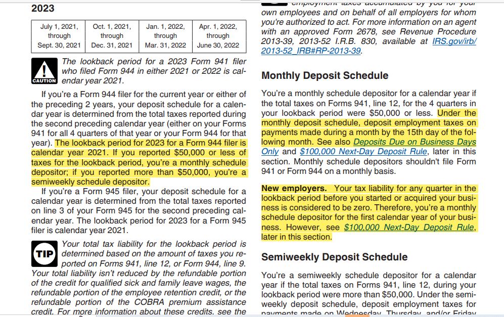 How to choose your payroll tax deposit schedule Publication 15 Pg 27 2023