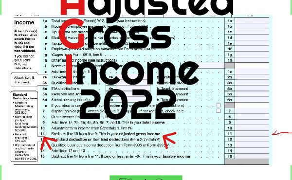 Where do I find my Adjusted Gross Income on 1040 for 2022