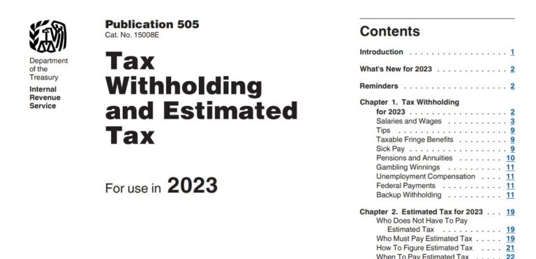 1-IRS Publication 505 for 2023 Estimated Tax