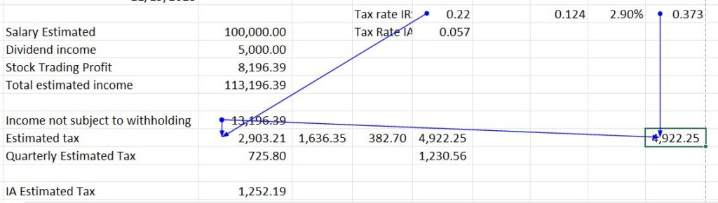 34-Estimated tax example spreadsheet