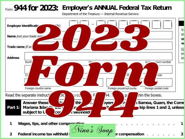 how to fill out IRS Form 944 for 2023