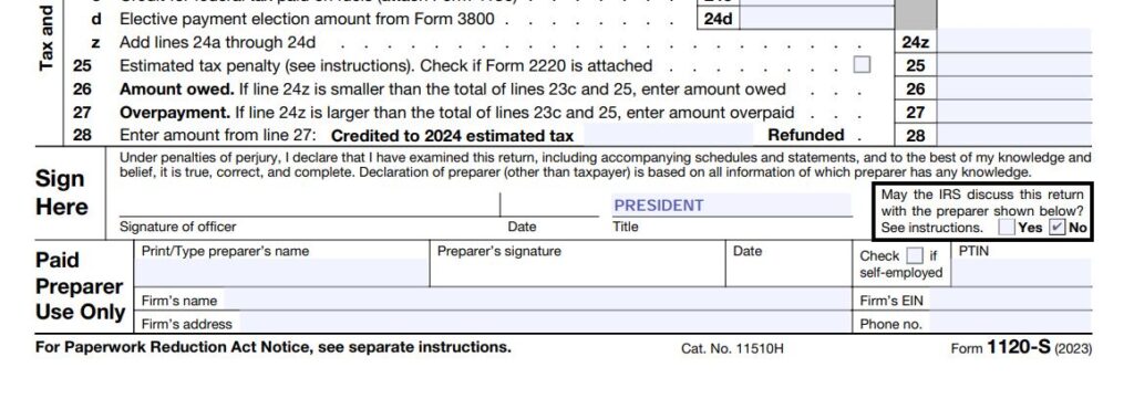 6-How to fill out IRS Form 1120S for 2023