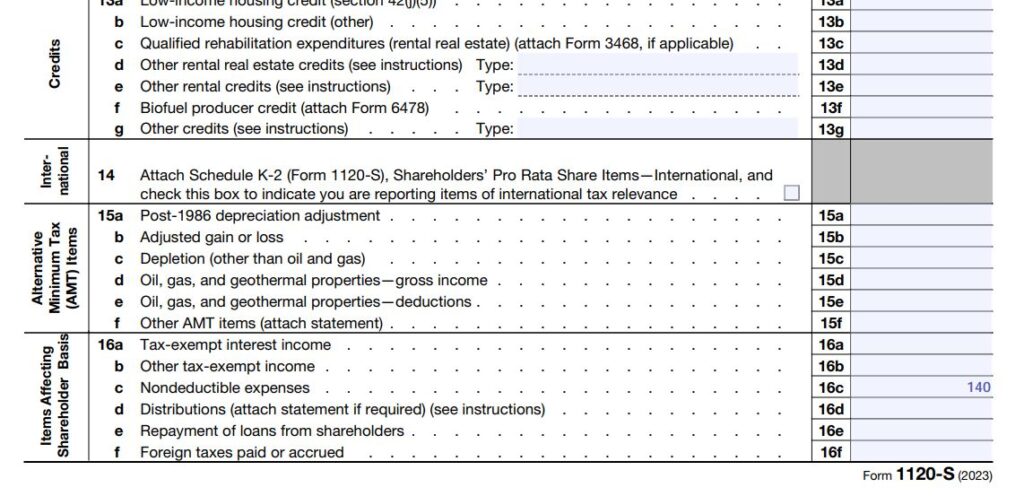 8-How to fill out Form 1120S Schedule K for 2023