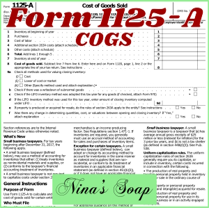 How to report cost of goods sold on tax return Form 1120S Form 1065 for 2023 using Form 1125-A