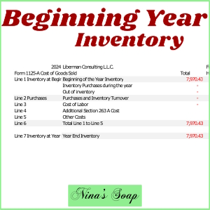 How do you calculate inventory at the beginning of the year 4-9-24