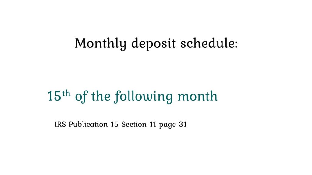 4-Monthly deposit schedule for Form 941 2024