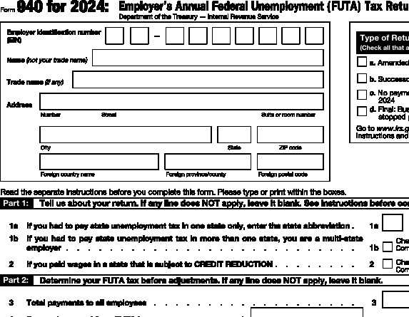 How to file Form 940 for 2024